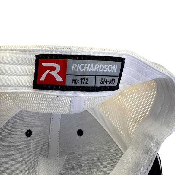 Richardson R-Active Navy & White Mesh Flexfit Hat Size SM-MD - Picture 7 of 9